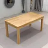 Mesa y Sillas Rectangulares de Madera Maciza para Comida Rápida, Mesa Comercial Rectangular para Restaurantes, Puestos de Comida, Fonderías, Bares de Snacks y Juegos de Mesa y Sillas para Desayuno