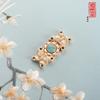Hebilla de metal para cheongsam Hanfu con forma de madre e hijo, chal de hombro Ming Yun, hebilla decorativa de ojo de gato, hebilla de mariposa de moda nacional