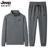 Nuevo Traje Deportivo para Hombre 2026, Talla Grande, Conjunto Casual Holgado de Dos Piezas, Cuello Alto con Media Cremallera, Pantalones Jogger Deportivos, Corte Recto