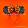 Diadema de Mickey Orejas de Mickey Lentejuelas Accesorios para el Cabello Lentejuelas de Puntos Polka Lazo de Lentejuelas de Puntos Polka Halloween Diadema de Mickey