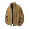 Jaqueta Casual Masculina Nova Primavera/Outono 2026 Moda Gola Alta Estilo Americano Bomber Jaqueta Baseball Roupa Exterior