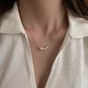 Collar de Circonia Rosa Plata Esterlina 925 Cadena Clavícula Colgante Estrella de Alta Gama Nuevo 2024 Collar Joyería para Mujer