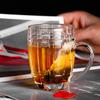 Vaso de cerveza de vidrio creativo único y engrosado con forma de manzana verde, vaso de agua, vaso de té con flores, vaso de leche, vaso de jugo de fruta, vaso con asa