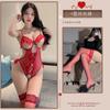 Body de Encaje Sexy Talla Grande con Abertura en la Entrepierna para Mujer, Lencería Caliente Erótica Apasionada que No se Quita, Ropa de Noche Transparente con Escote Profundo que No se Quita