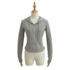 Cardigã com Capuz Esportivo para Garotas Quentes Outono Feminino Cintura Alta Ajustado Casual Emagrecimento Manga Longa Top Curto Jaqueta