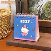Calendário de Mesa Mini Fofo Original Tengyi 2027 para Meninas, Ornamento de Mesa, Presente de Calendário Pequeno Cartoon para Estudantes