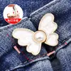 Botón de mariposa para ceñir la cintura, no necesita perforaciones, para pantalones, faldas, jeans, herramienta de fijación para reducción de cintura, botón de ajuste de perla