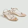 Zapatos de verano nuevos para mujer con punta abierta, transfronterizos europeos y americanos, nicho de comercio exterior, moda de lujo ligero, versátiles, sandalias de tacón de color liso