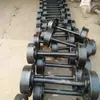 Par de ruedas para horno túnel, vehículo de transporte sobre rieles para horno de ladrillos, rueda de mina, par de ruedas sólidas de acero fundido endurecido resistente al desgaste para vehículo de mina