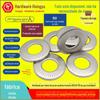Tipo de disco padrão francês em relevo Knurling Lavadora de molas 304 aço inoxidável NFE25-511 junta estreita de largura média M3 ~ M20