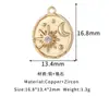 Colgante de Sol y Luna Chapado en Oro Cobre con Circonita de Colores, Colgante de Árbol de la Vida Microincrustado con Circonita, Collar, Pulsera, Accesorios de Joyería