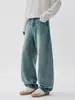 Muxi Clothing #Marca Tendência Retro High Street Americana calça Saber cleanfit Jeans Wide Leg Calça Longa Versátil Masculina