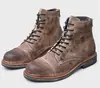 Otoño e invierno 2020 estación independiente ayuda Cabeza redonda gris color sólido PU artificial botas de hombre K2018120047