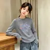 Camiseta térmica de manga larga cepillada de doble cara para niña, para Otoño/Invierno, cuello redondo, cálida, moderna