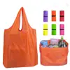 Sacolas de Supermercado em Estoque Atacado Poliéster 210t Espessado Dobrável Ecológico Sacolas Tote Sacolas Publicitárias Podem Ser Impressas com Logotipo