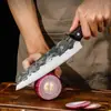 Juego de Cuchillos con Patrón de Martillo Forjado Yangjiang para Uso en Cocina Doméstica, Cuchillo Afilado de Acero Inoxidable, Cuchillo para Rebanar, Juego de Tres Piezas