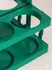 Cesta de Armazenamento Portátil Dobrável de Plástico para 6 Garrafas de Cerveja ou Bebidas para Acampamento ao Ar Livre e Piquenique