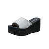Pantuflas2024 verano nuevo comercio exterior talla grande sandalias de suela gruesa para mujer cuña simple zapatos de verano para mujer temu