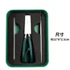 Cortador de Unhas Oblíquo Pontiagudo Transfronteiriço, Conjunto de 3 Peças, Lixa de Unha, Limpador de Ouvido, Cortador de Unha com Abertura Grande, Conjunto de Ferramentas de Manicure Anti-Salpicos