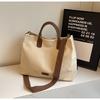 Bolsa de Lona Transfronteiriça Feminina Tote Bag Grande Capacidade Outono Crossbody 2024 Nova Versátil Ombro Classe Comutador Bolsa