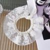 Venta al por mayor de fábrica bufanda dulce linda para mascotas tela de gato collar de encaje blanco decoración de collar teddy bomei