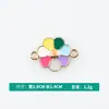 Al por mayor Versión Coreana Creativo Doble Colgante Corazón Patrón Arcoíris Aleación Goteo de Aceite Collar Pulsera Colgante Joyería Accesorios DIY