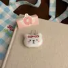 Lindo colgante de llavero de oso de peluche de dibujos animados, muñeco de juguete, decoración para mochila de estudiante, llavero, regalo, venta al por mayor