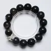 [Los Sueños Viejos Aún Permanecen] Pulsera Hecha a Mano de Cristal Natural Obsidiana Plateada para Mujeres, Estilo Nuevo Versátil, Pulsera de Efecto Blanqueador al por Mayor