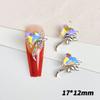 Librito Rojo nuevo caliente corazón torcido diamante joyería de uñas aleación tridimensional amor súper flash decoración de uñas al por mayor