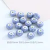 Pulsera de abalorios de cerámica con baño de luz, accesorios, cuentas espaciadoras de 8 mm, cuentas de cerámica macaron, al por mayor para joyería DIY