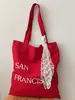 Bolso de Lona de Moda de Nicho 2026 Primavera Nuevo Estilo con Letras para Viajar con Estilo Gran Capacidad Bolso de Hombro Bolso Ligero