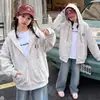 Chaqueta cárdigan con capucha y cremallera para niña, estilo nuevo 2026 para niñas mayores, top casual holgado de lunares para primavera y otoño, moderno