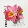 Didy No Tiene Miedo del Mismo Pasador Verde de Phalaenopsis Flor Lateral Flor Artificial Tocado Accesorios para el Cabello de Viaje a la Costa