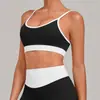 Sujetador de yoga con bloques de color transfronterizo, de alta gama, espalda en U, adecuado para deportes, correr, fitness y yoga 6211