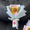 Regalo Día del Maestro Flor Artificial Girasol Flor Falsa Flor de Hilo Tejido Regalo Flor Hecha a Mano Venta al por Mayor Transfronteriza Recuerdo