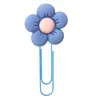 Clips de Papel con Flores Estilo Ins Marcadores de Página de PVC Dibujos Animados de Anime Nuevos Lindos Papelería de Oficina Clips de Papel Venta al por Mayor Transfronteriza