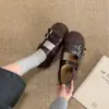 Zapatos de tacón bajo de cuero con hebilla, punta redonda, estilo dulce y fresco, con altura oculta, para mujer, Novedad Otoño 2026, estilo Ballet, Mary Janes