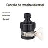 Adaptador universal de mamilo preto adaptador torneira de tubulação de água conector acessórios conector rápido de bico de água rápido