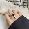 Anel Masculino para Estudantes, Cruz de Luxo Leve, Estilo Doce Cool Único, Anel de Dedo Indicador Aberto Personalidade Ins para Casais