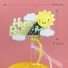 Decoración de Pastel Arcoíris Enchufe Niños Bebé Estrellas Nube Globos Feliz Cumpleaños Accesorios para Hornear Horneado