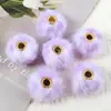 Colgante de pompón con estampado de leopardo de pelo sintético de visón de 14 MM, accesorio de collar de felpa, accesorio para pendientes, colgante hecho a mano para bricolaje, accesorio de joyería