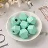 Cuentas de madera DIY cuentas coloridas agujero grande 20mm cuentas octogonales hilo para tejer tapices decoración cuentas sueltas