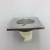 Filtro de Ralo de Banheiro 10mm Aço Inoxidável Borda Pequena Galvanizado Cinza-Arma Padrão Bambu Tampa Flip-Top à Prova de Odores Estilo Luxo Leve