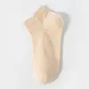Meias Femininas Zudel Primavera e Verão Meias Finas de Algodão com Malha Respirável no Peito do Pé Meias Cano Curto Femininas em Cores Doces