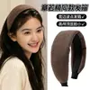 2026 Nueva Versión Coreana Diadema de Esponja de Corona Alta Plisada Elegante de Gama Alta, Accesorio para el Cabello Exquisito y Lujoso