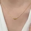 Collar de Plata de Ley S925 Lazo Estilo Coreano Minimalista Estética Cool Superficie Lisa Rombo Moda Versátil Diseño de Nicho Gargantilla