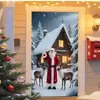 Nova Capa de Porta de Natal Transfronteiriça Papai Noel Feliz Natal Decoração Arranjo Bandeira Bandeira Suspensa Externa