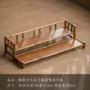 Estante para tazas de té de bambú estante de almacenamiento para juego de té estante de exhibición para tetera estante antiguo Estante para secar tazas estante de drenaje cobertizo de té de bambú ciervo de ciruelo