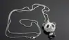 Versión coreana de joyería pequeña al por mayor ambiente de moda destello Diamante lindo panda de cabeza grande collar cadena de suéter cadena de clavícula mujeres