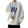 Sudadera Fina sin Capucha de Estilo Vintage Nuevo Transfronteriza para Hombre, Top de Manga Larga de Talla Grande para Otoño, Estilo Retro Americano para Primavera y Otoño